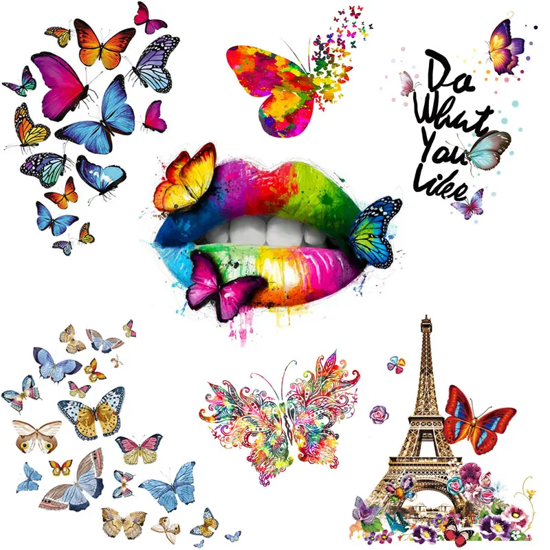 Утюжок на переноске для одежды винил теплопередача Сделай Сам полосы бабочки