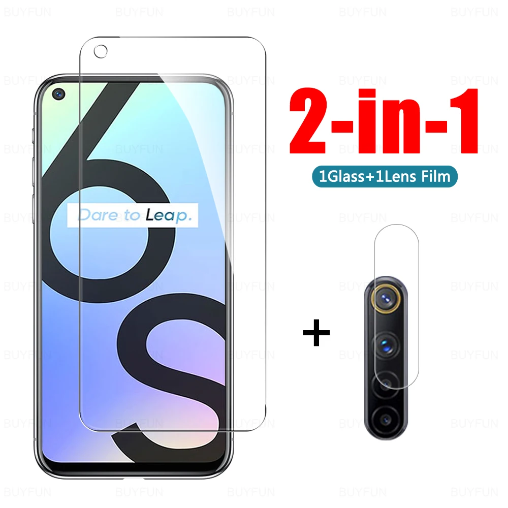 

Закаленное стекло 2-в-1 для Oppo Realme 5 5i, Защита экрана для Oppo Realme 6 6s 6i, фотопленка для объектива телефона