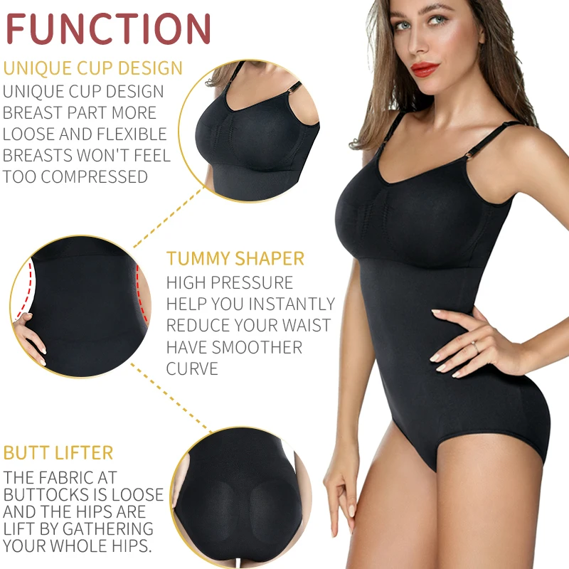 Full Body Shaper Bodysuit Shapewear Waist Trainer Women Abdomen Shapers Tummy Control Slimming Sheath Seamless Briefer Corset