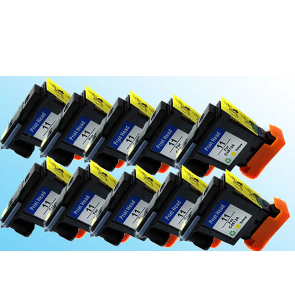 10x желтый печатающей головки совместимы для hp11 C4813A designjet 100 10 110 111 120 20 500 50 70 800 815 820
