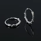Серьги-кольца в винтажном стиле для влюбленных, круглые украшения под серебро с геометрическим дизайном для ногтей, Подарочная бижутерия, 1 пара