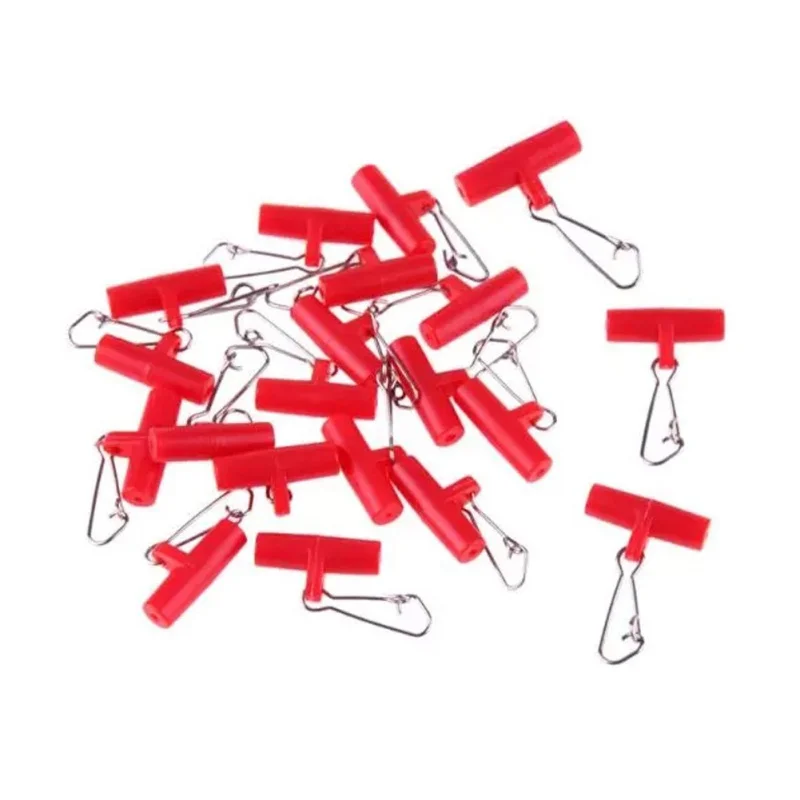 

20 Pcs Outdoor Fishing Terminal Tackle Rig Sinker Holder Clip Snap Weight Slider Saltwater Free Running Rig Bank
