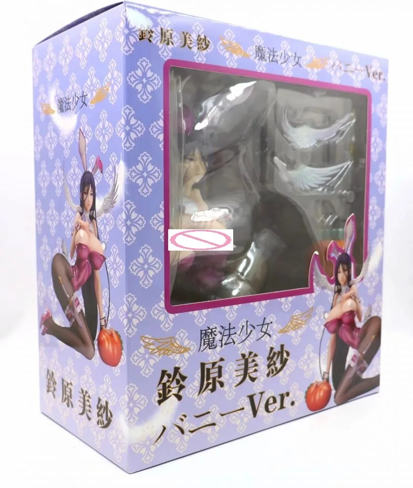 Аниме родные связывающие чисто белые Волшебные сексуальные девушки Zettai Junbaku Mahou Shoujo Misa Suzuhara Bunny Ver. ПВХ фигурка игрушки