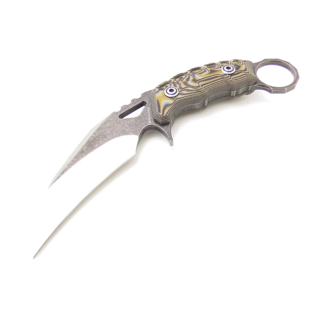 Тактический керамбит MASALONG боевой нож из стали для самообороны кемпинга охоты