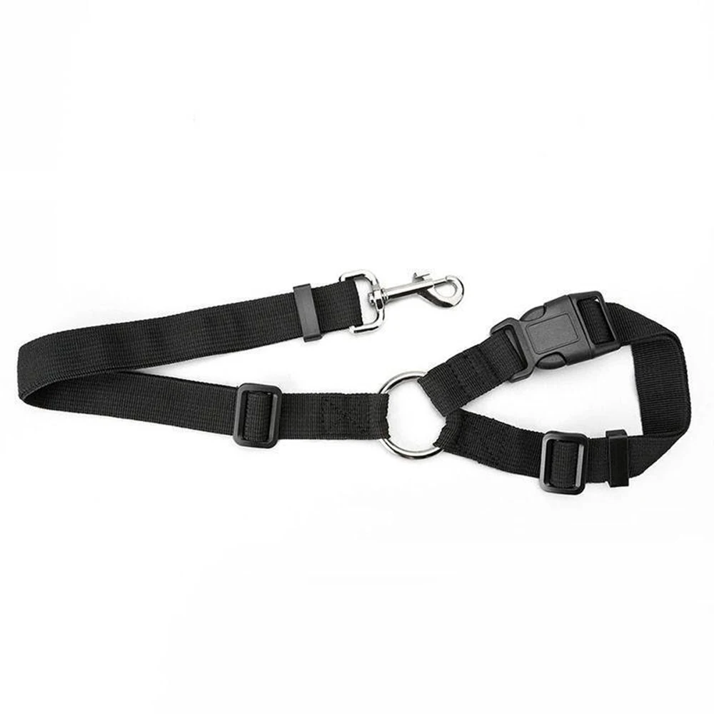 Поводок для домашних животных собак кошек автомобилей черный ремень