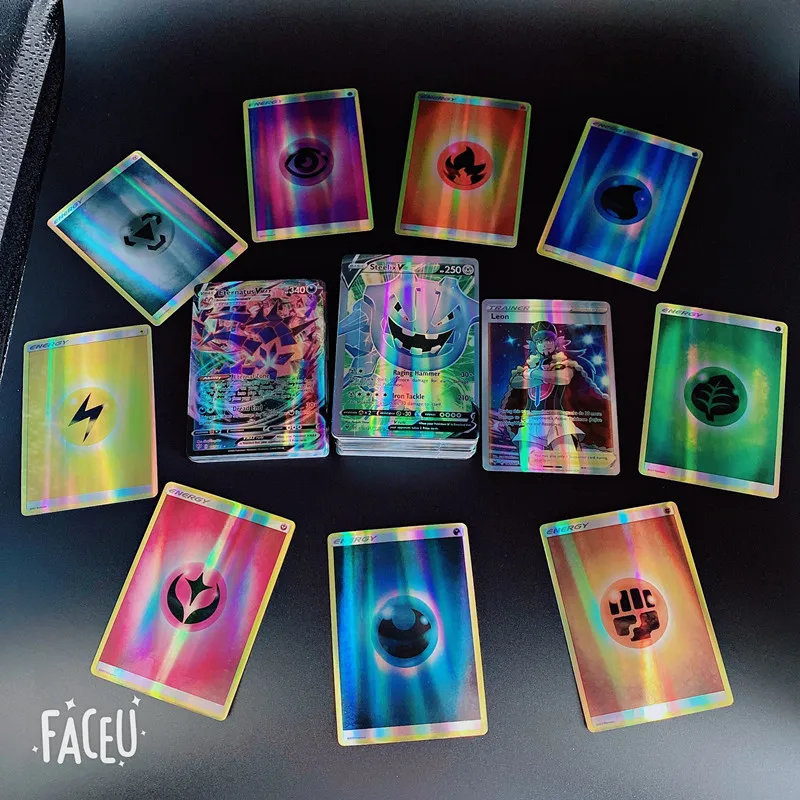 Juego de cartas hologr&aacute;ficas Vmax GX Mega Tag para ni&ntilde;os, Cartas coleccionables de energ&iacute;a, versi&oacute;n en ingl&eacute;s, regalo, novedad de 2021-1