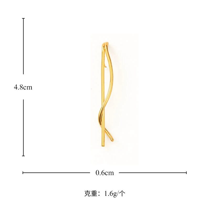 

TOSAKO Drop Earrings Simplicity Female Personality Minority Design Gold Cross Stud