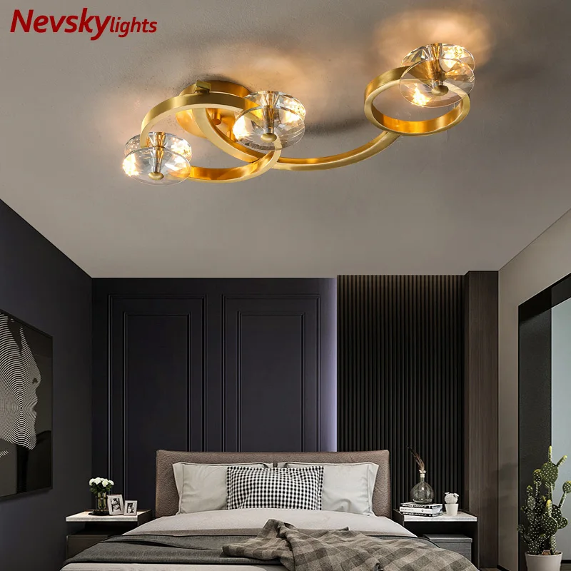 

led ceiling lights bedroom Crystal Ceiling light hallway ceiling lighting living room brass ceiling lamps dining Kitchen fixture