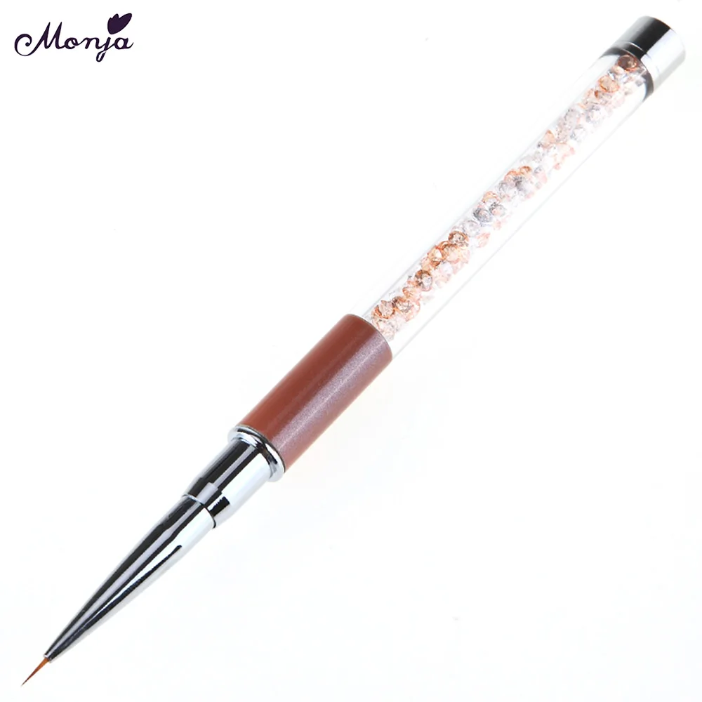 Дизайн ногтей ручка с кисточкой стразы алмазными металлическими акриловая