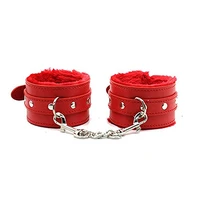 pu leather wrist handcuffs ankle shackles adjustable restraint sex cuff belt cosplay costumes black pink purple red