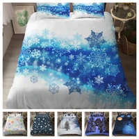 hot style bedding set 3d digital snow printing 23pcs duvet cover pillowcases set with zipper closure ukauus size