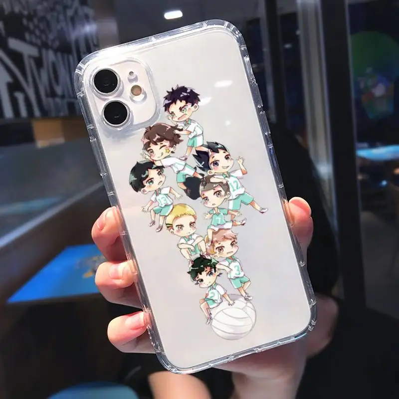 

Haikyuu Hinata attacks Anime Phone Case Transparent soft For iphone 5 5s 5c se 6 6s 7 8 11 12 plus mini x xs xr pro max