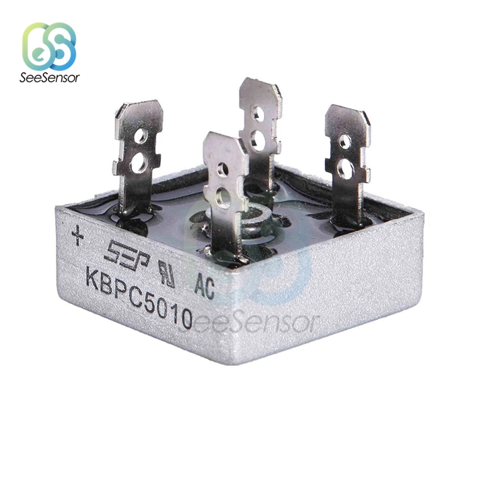 2 шт./лот KBPC5010 Single-фазы диодный мост выпрямителя 50A 1000V KBPC 5010 силовой выпрямительный диод электронные Компоненты