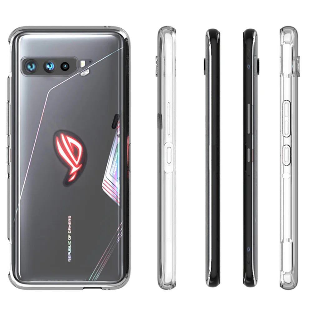 Offical Original Phone Case for ASUS Rog 3 ZS661KS RogPhone3 Soft Crystal Clear Silicone Ultra Thin Transparent Back Cover | Мобильные