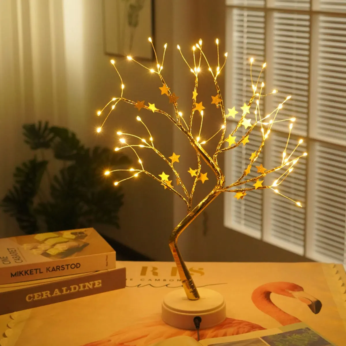 

Светодиодный ночник, миниатюрная Рождественская елка, медная проволочная гирлянда, лампа для дома, декор для детской спальни, сказосветиль...