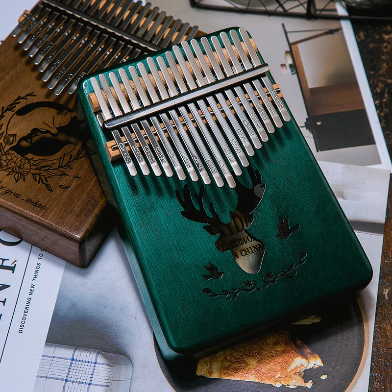 Kalimba 17 клавиш красное дерево большой палец пианино mbira музыкальный инструмент