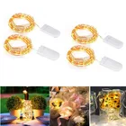 Светодиодная гирлянда с питанием от батарейки, уличный водонепроницаемый шнурок с медной проволокой для украшения спальни, 10 светодиодный т.