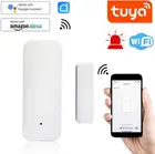 Tuya Smart WiFi датчик для двери дверь открытойзакрытый детекторы магнитный переключатель окна сенсор умный дом безопасности оповещения охранной сигнализации