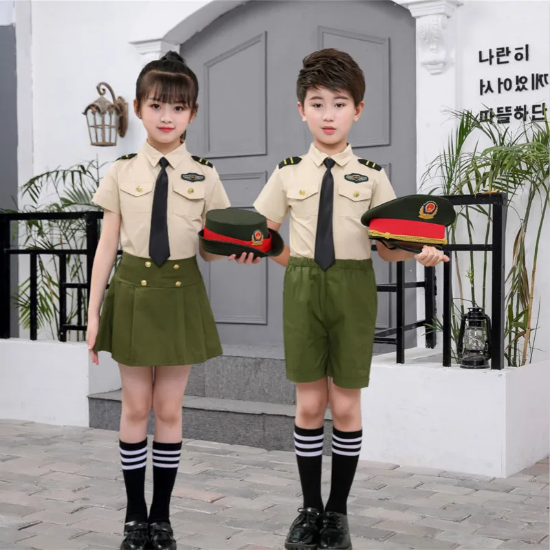 Карнавальный костюм моряка для мальчиков и девочек юбка + рубашка Детская