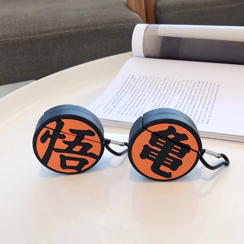 Чехол Аксессуары для Airpods Bluetooth чехол для наушников Airpods 2 защитный чехол милый силиконовый Dragon Ball Son Goku брелок