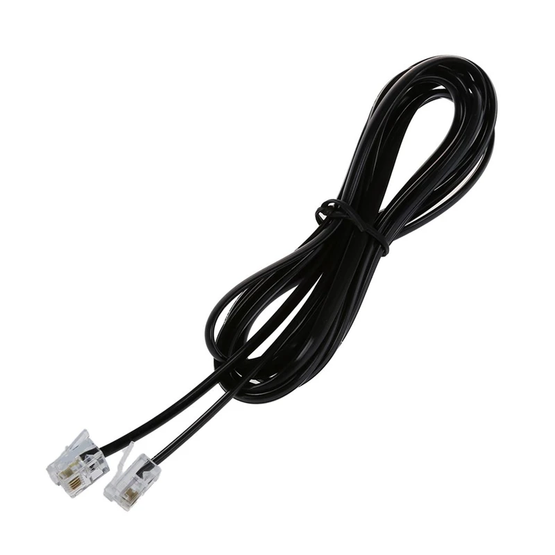 1 шт. Rj11 6P4C телефонный кабель Шнур Adsl модем 2 м и белый 6P2C Штекерный 5 мм Ширина 3.3Ft |