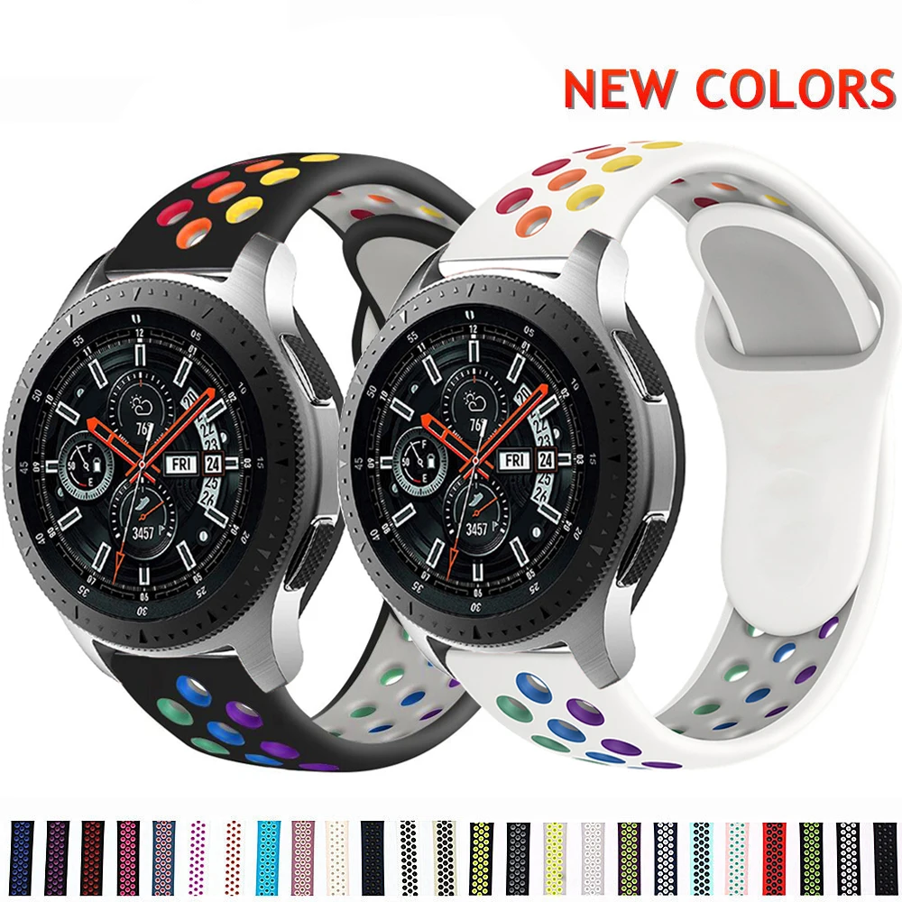 

Ремешок силиконовый для Samsung Galaxy Watch 3/46 мм/42 мм/Active 2/Gear S3 Frontier, браслет для Huawei GT/GT2/2e/Pro, 20 мм/22 мм