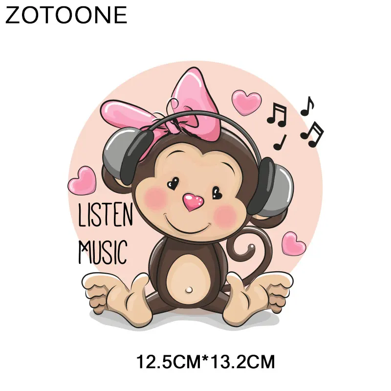 ZT1561 ZOTOONE Мультяшные наклейки с животными для железной передачи одежды DIY аксессуары футболки Платья моющиеся теплопередачи H - Цвет: ZT1561