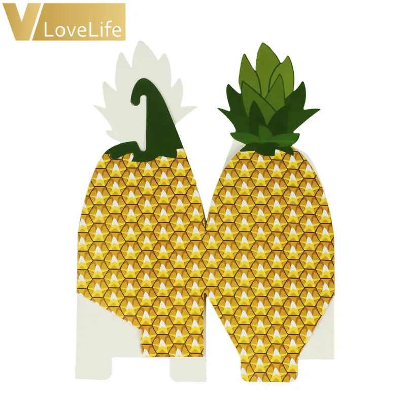 6 шт. бумажные коробки с ананасами для конфет | Дом и сад