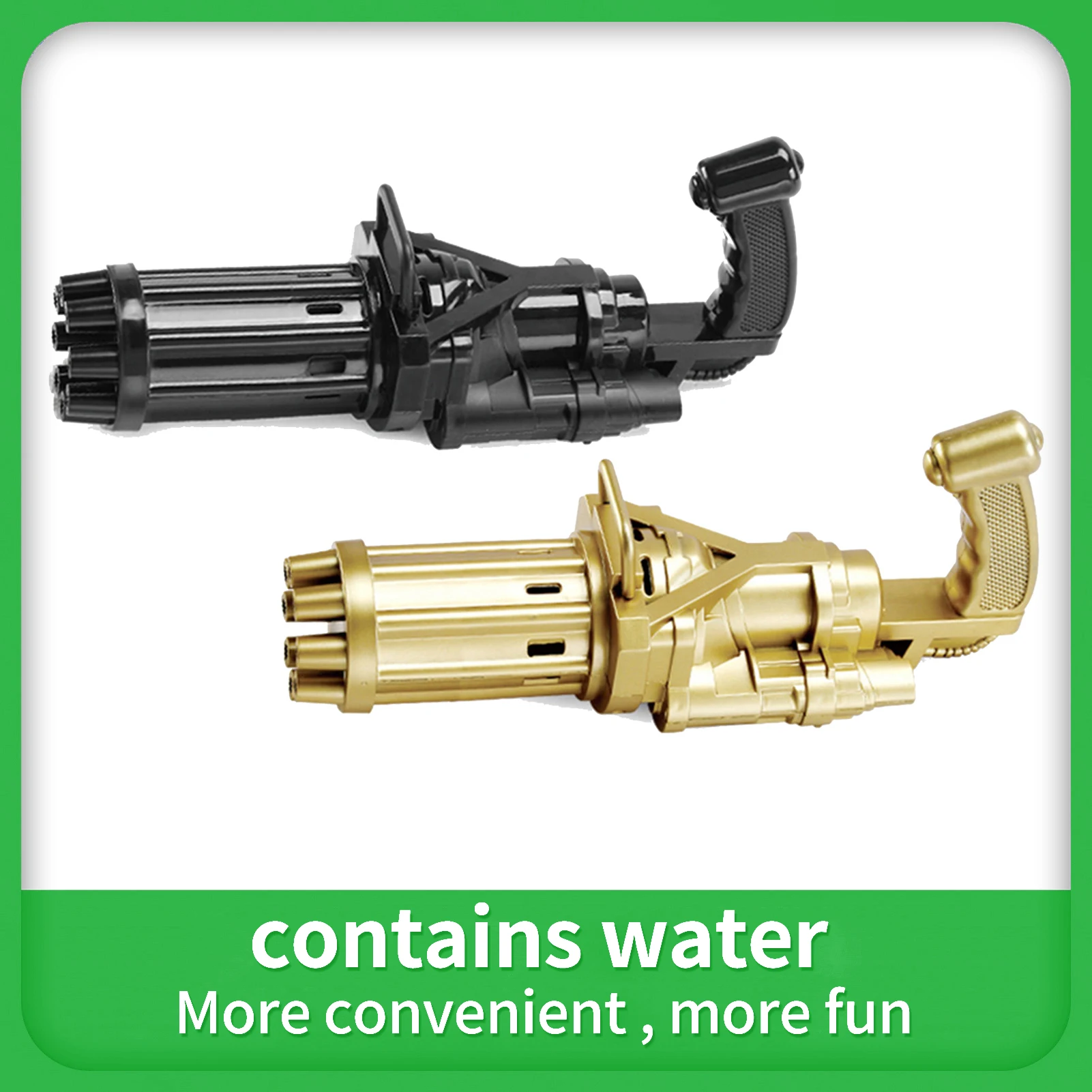 

Children's Gatling bubble gun toy with bubble water, summer automatic soapy water, wedding children's bubble machine indoor