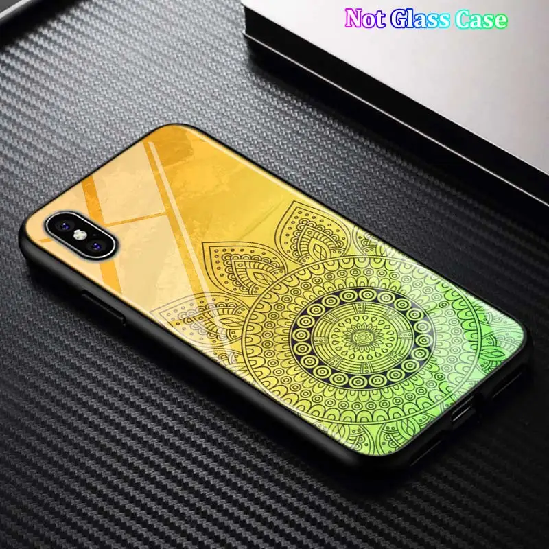 Черный чехол Мандала чакра Йога для iPhone 11 11Pro X XR XS Max для iPhone 8 7 6 6S Plus 5S 5 SE глянцевый чехол для телефона