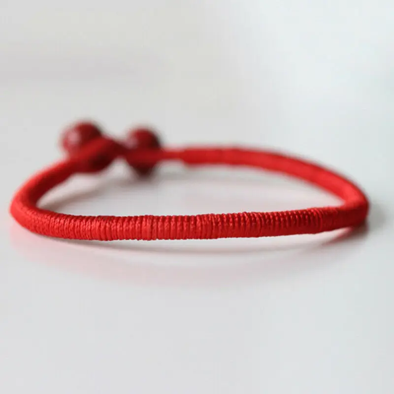 Унисекс китайский красный счастливый влюбленный браслет для женщин и мужчин