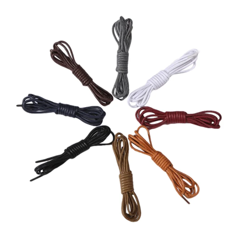 1 пара вощеных хлопковых круглые шнурки для ботинок Водонепроницаемые Шнурки