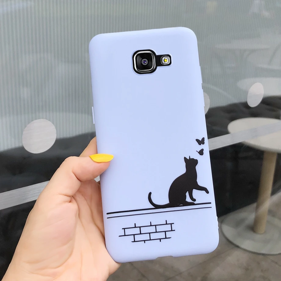 Силиконовый чехол для Samsung Galaxy A5 2016 A510 A510F мягкий из ТПУ с рисунком карамельных