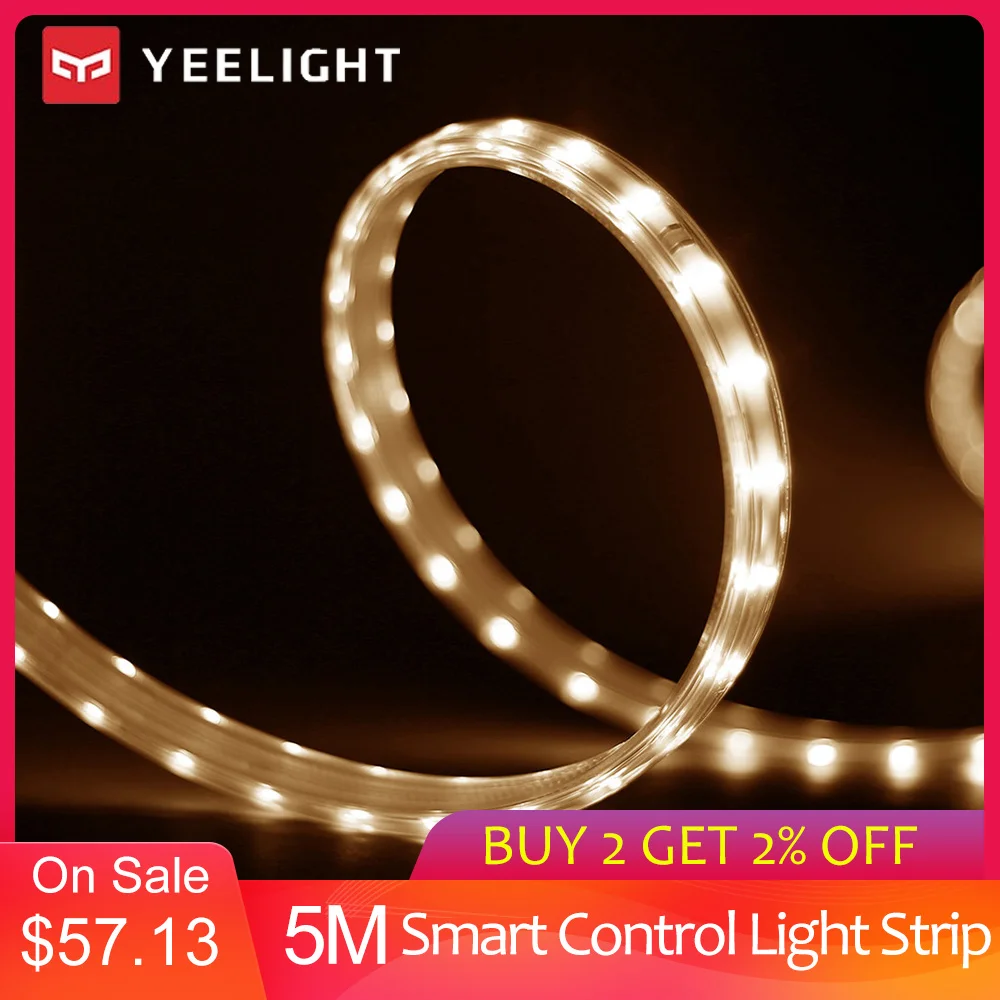 Светодиодная смарт-лента YEELIGHT 5 м белого цвета с регулируемым выдвижным светом и