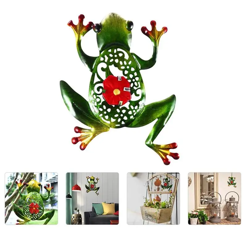 

1pc Iron Frogs Ornament Garden Frogs Hanging Wall Art Decor Home Decoration