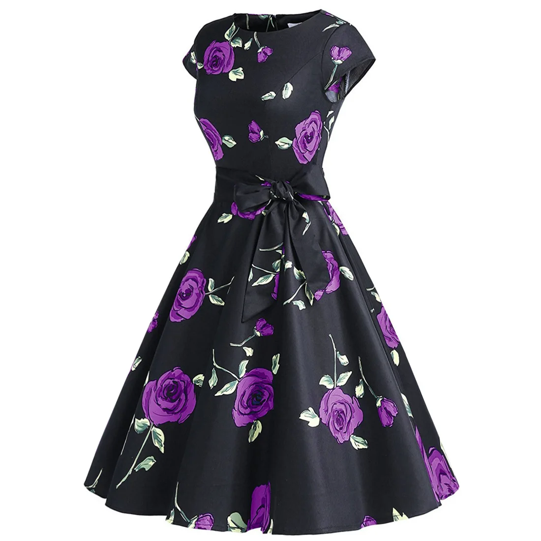 

Dress Valentine's Day Rose Red Woman Party Night 2020 Vintage Floral Plus Size Women Dresses Clothes