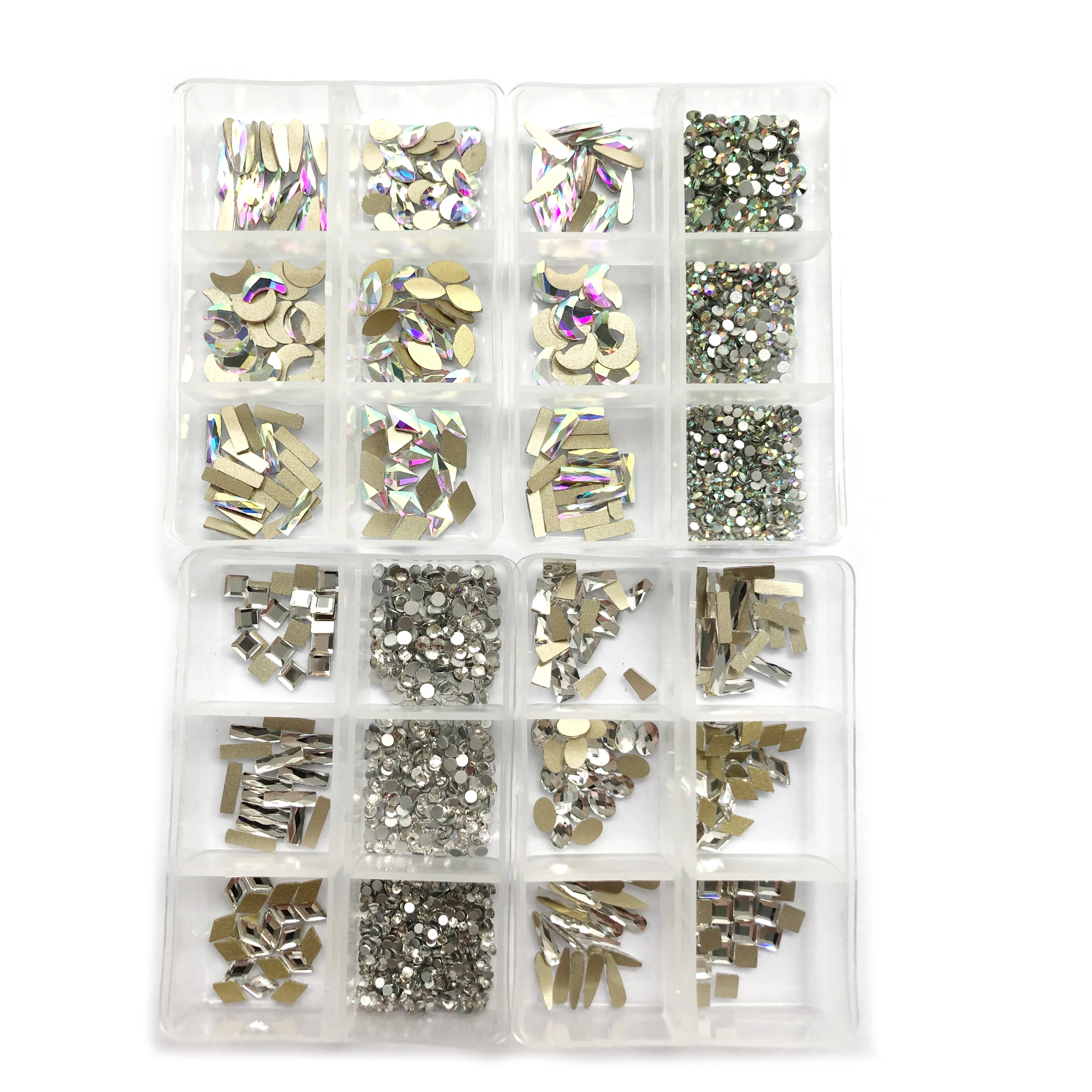 Кристалл AB Стразы для дизайна ногтей драгоценные камни стекло с плоской задней