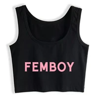 crop top women femboy sissy harajuku emo aesthetic grunge gym korean tank top sexy blouse female clothes top mujer verano 2021