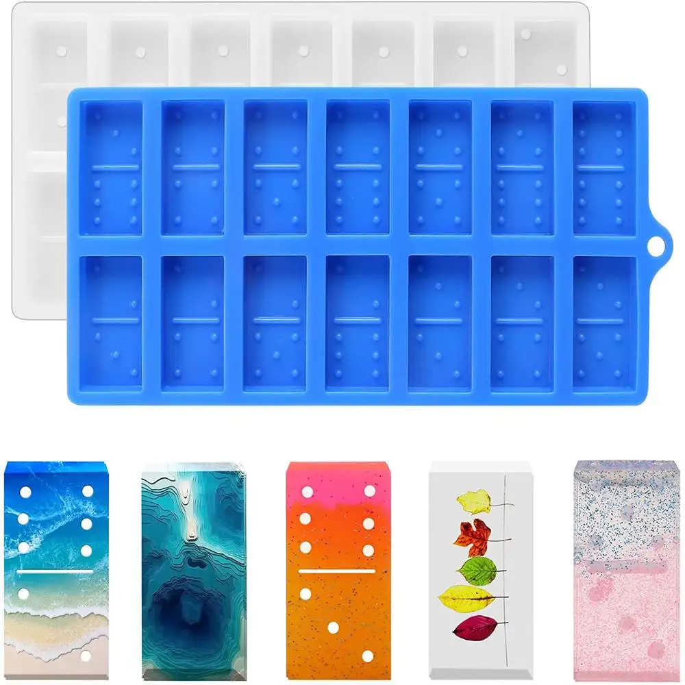 Силиконовая форма для отливки домино из смолы сделай сам с 28 карнизами