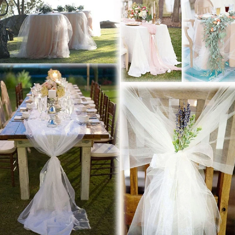 Рулон белой тюлевой пряжи 30 см 100 ярдов рулон пряжи| |