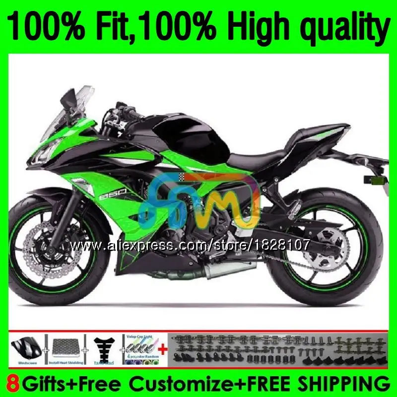 

OEM инъекции для KAWASAKI Bodys 650R ER6 F ER 6F 17 157BS.72 650R-ER6F ER-6F Green hot ER6F 17 18 19 2017 2018 обтекатели