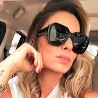 2019 fashion irregular square sunglasses women men brand design frame gradient ladies oversized sun glasses female uv400