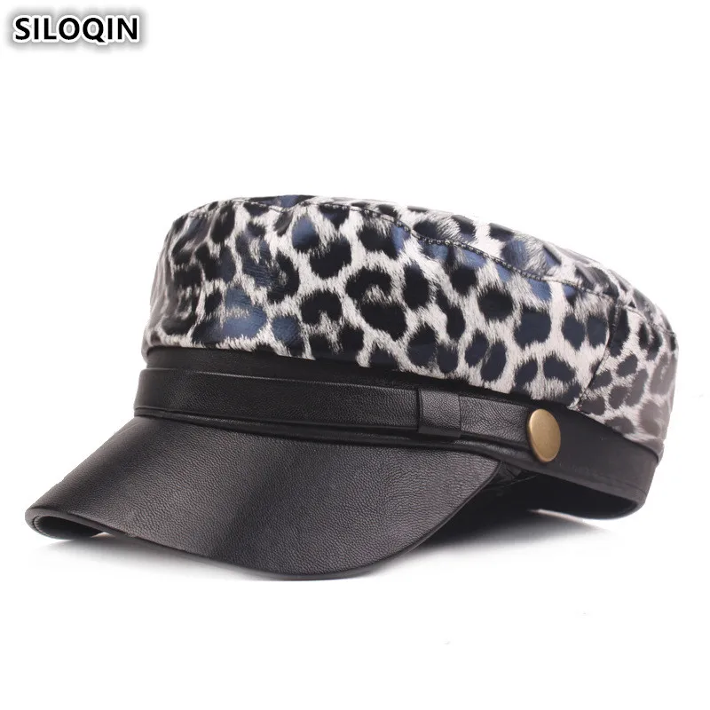 

Женская кепка SILOQIN, из искусственной кожи, с леопардовым принтом