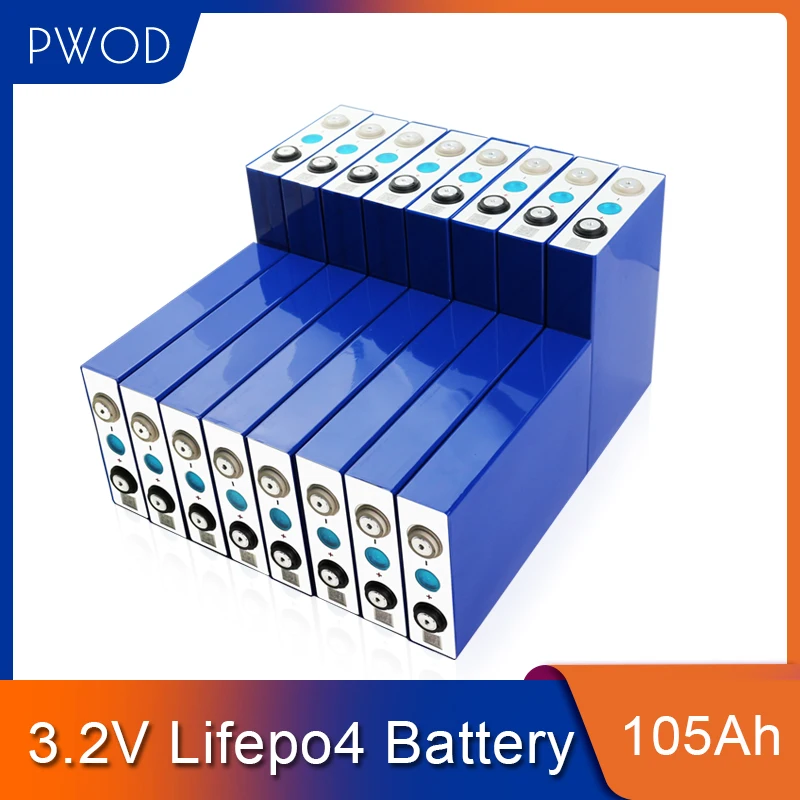 

Литиевая батарея PWOD, новинка, 8 шт., 3,2 в, Ач, lifepo4, самодельный автомобиль, хранилище солнечной энергии, лодка, резервное питание, ЕС, США, без НА...