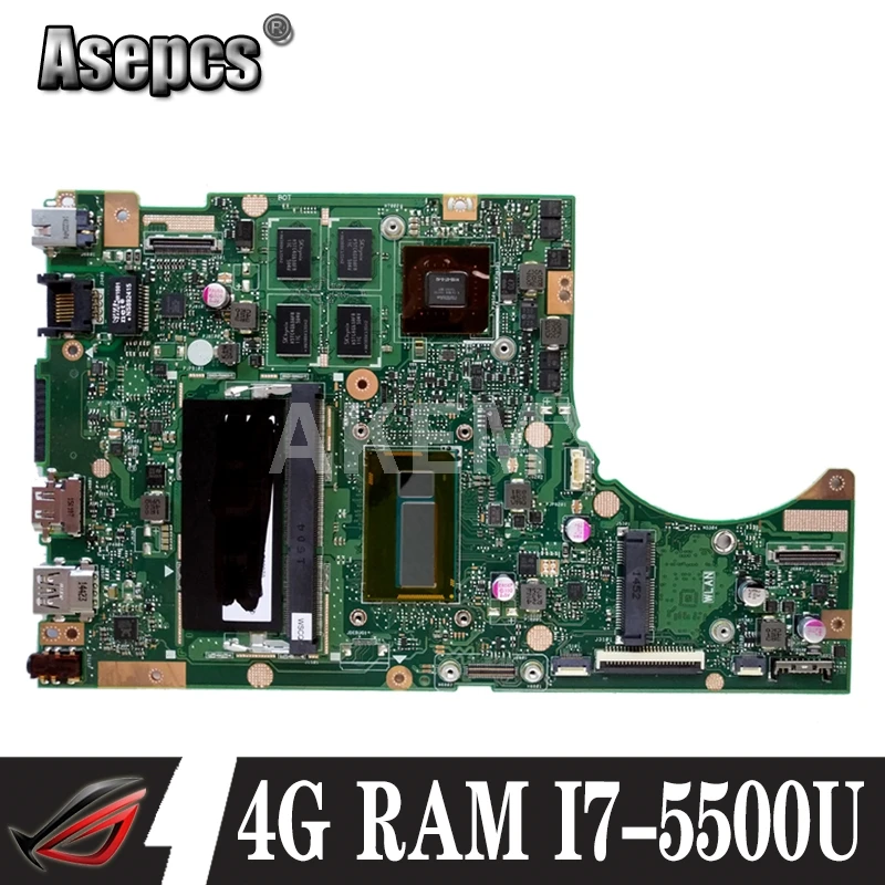 Akemy TP500LB материнская плата для ноутбука For Asus TP500L TP500LN TP500LNG Тест ОК i7 5500U 4GB RAM 2 Гб