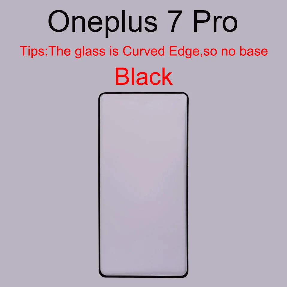 7 Pro Black 6D стекло для Oneplus 7t 7 Pro 6t 6 5t 5 Защита экрана One Plus 7 7pro Oneplus7 5D закаленное стекло для Oneplus 7t 7 Pro 6t 6 5t - Цвет: 7 Pro Black