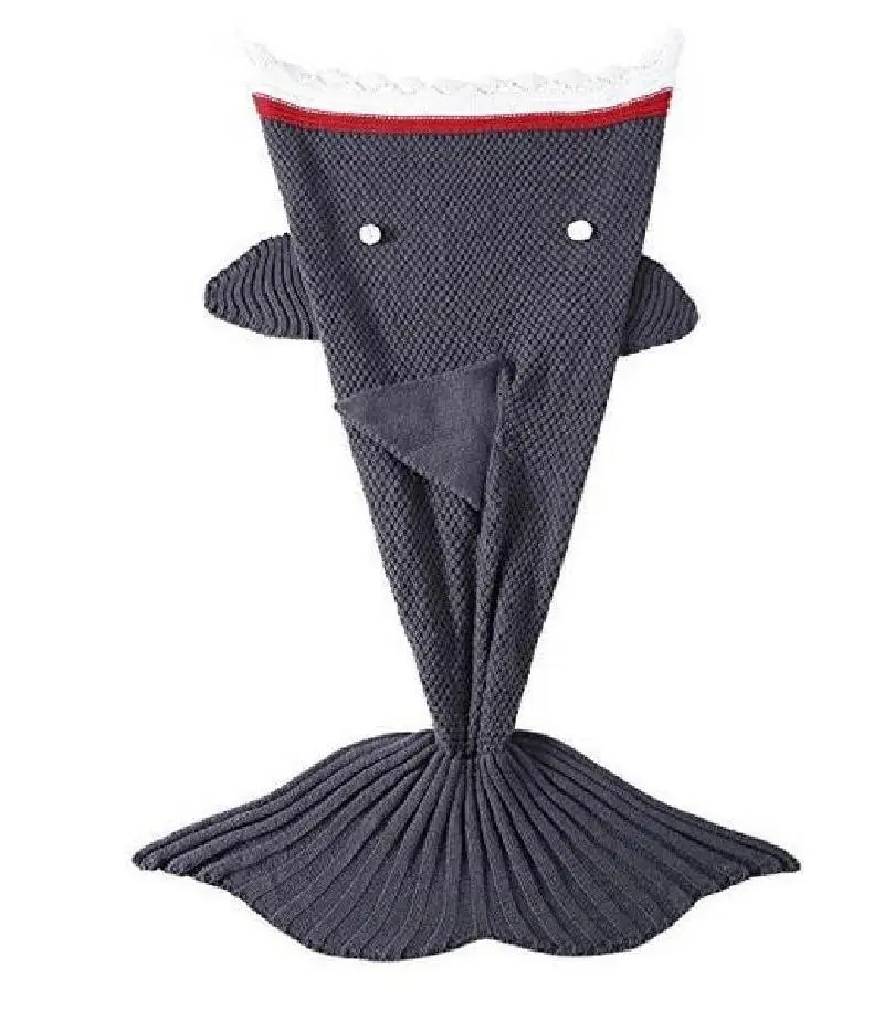 Осень зима 2017 взрыв взрослого одеяла русалки серый теплый спальный мешок акулы