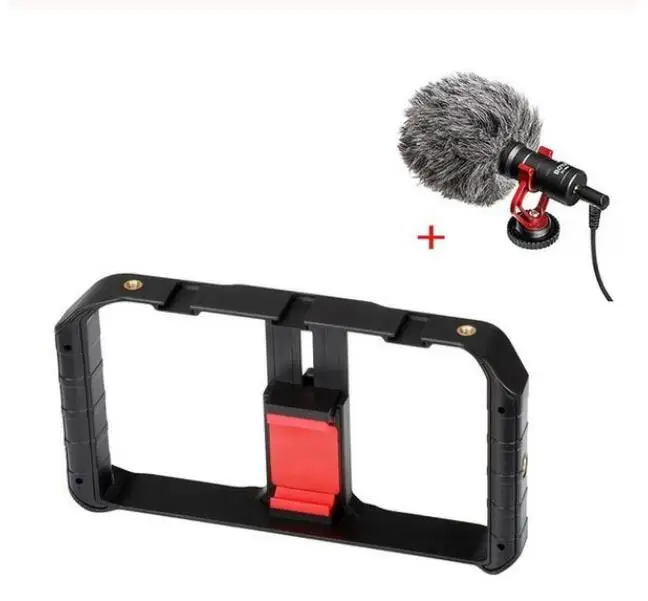 U-Rig Pro with Mic Ulanzi U Rig профессиональные для ручек Rig тройное крепление для горячего башмака видео стабилизатор Vlog Grip для iPhone Mobile Filmmaker для микрофона - Цвет: U-Rig Pro with Mic