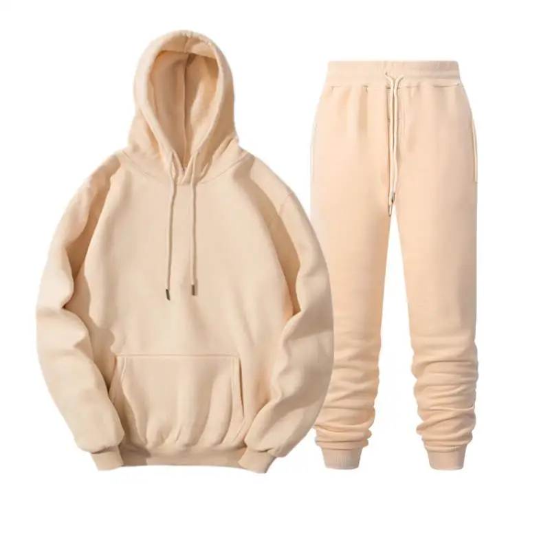 

Sets Tracksuit Men Autumn Winter Hooded Sweatshirt Drawstring Outfit Sportswear 2020 Male Suit Pullover Two Piece Set Casual
