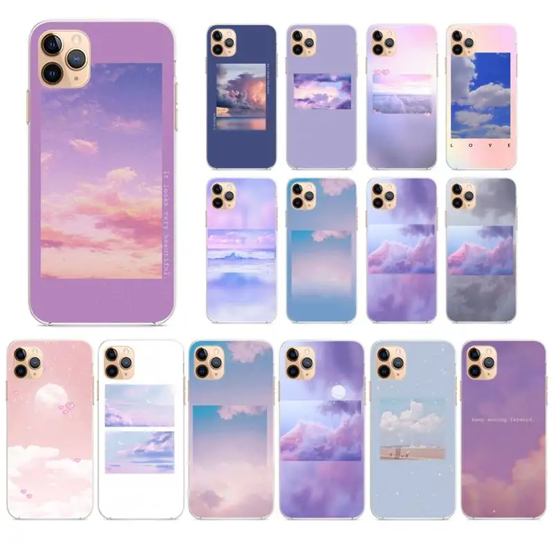 Чехол для телефона MaiYaCa Sweet sky pink Cloud Great art с принтом iPhone 11 12 pro XS MAX 8 7 6 6S Plus X 5S SE 2020 XR |